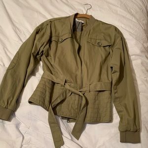 Crop army style bomber jacket